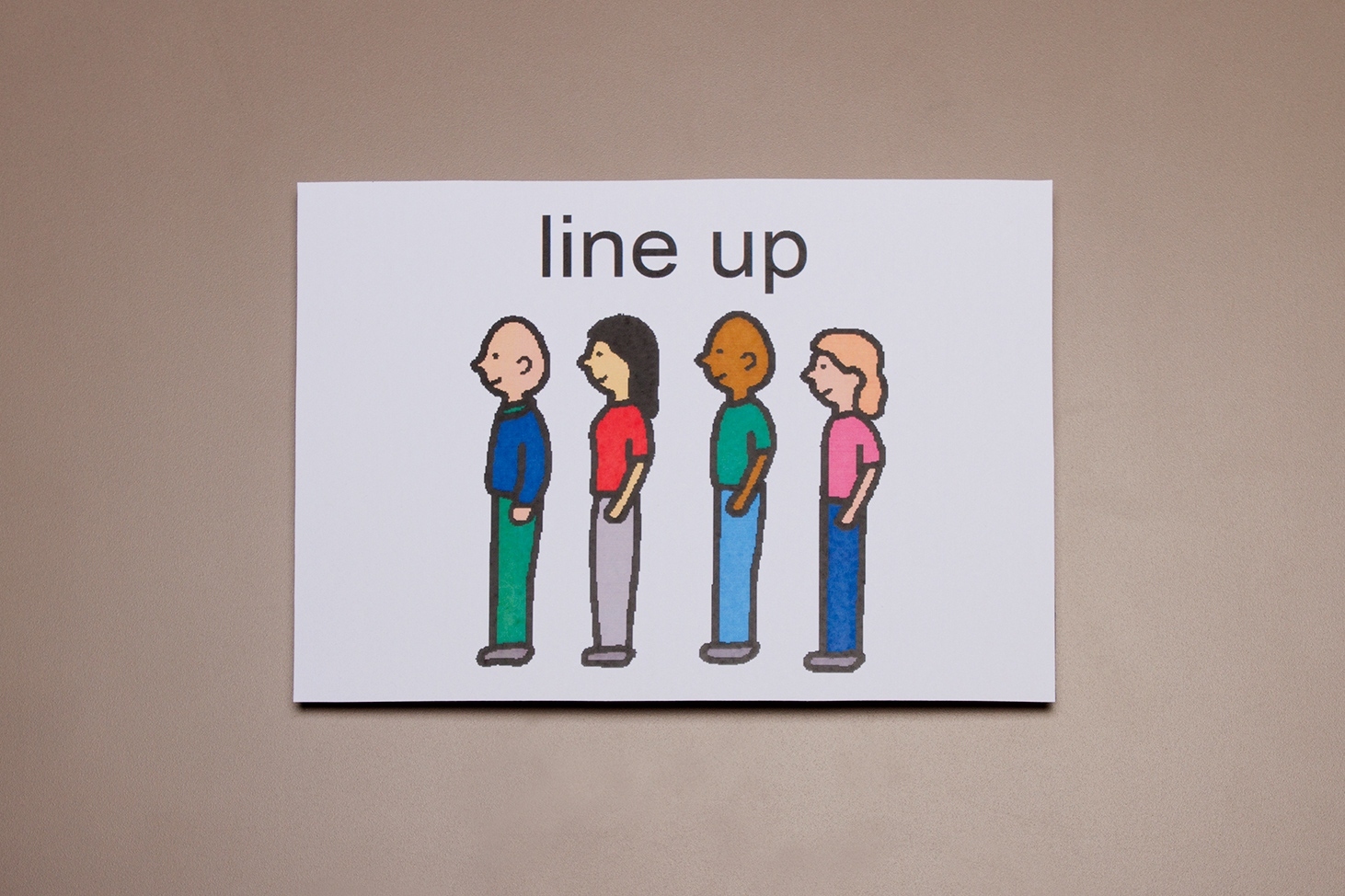 Line Up Visual Card Autism Circuit
